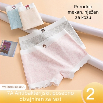 Dječje pamučne gaćice za djevojčice, antibakterijske, 95% pamuk 5% elastan, ljeto 2025