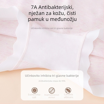Dječje pamučne gaćice za djevojčice, antibakterijske, 95% pamuk 5% elastan, ljeto 2025