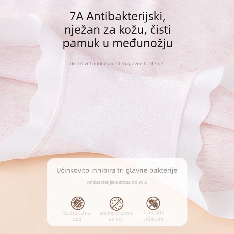 Dječje pamučne gaćice za djevojčice, antibakterijske, 95% pamuk 5% elastan, ljeto 2025