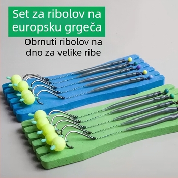 Dvostruka kuka s bodljama, pakiranje 100 komada, za ribolov u rezervoaru i jezeru