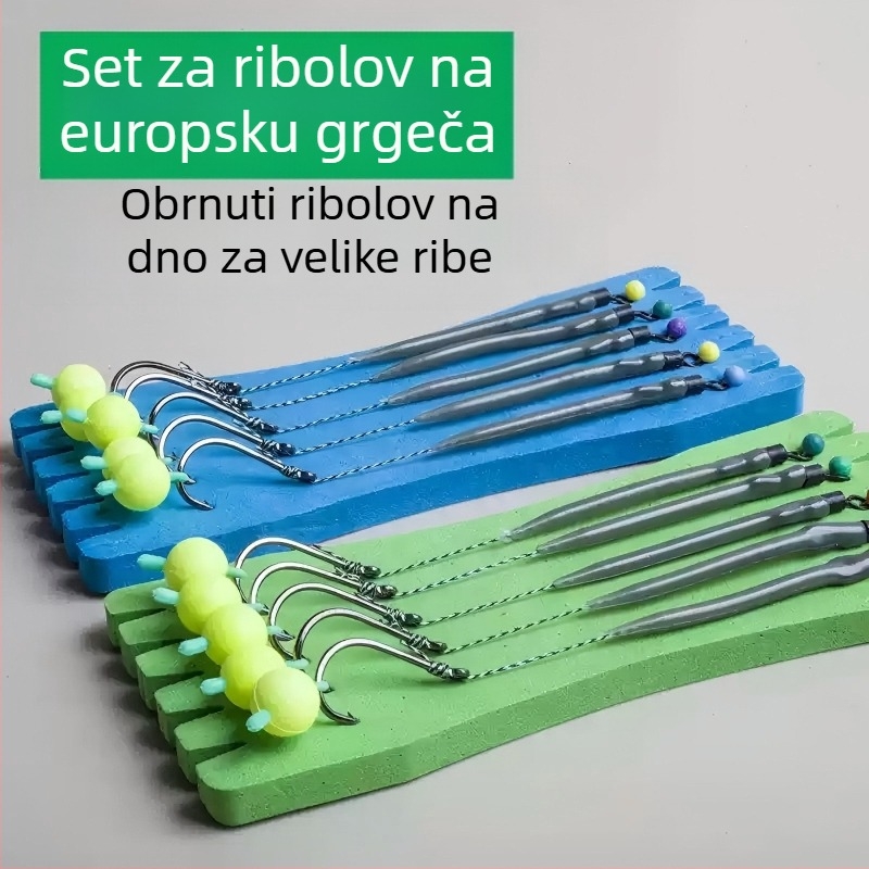 Dvostruka kuka s bodljama, pakiranje 100 komada, za ribolov u rezervoaru i jezeru