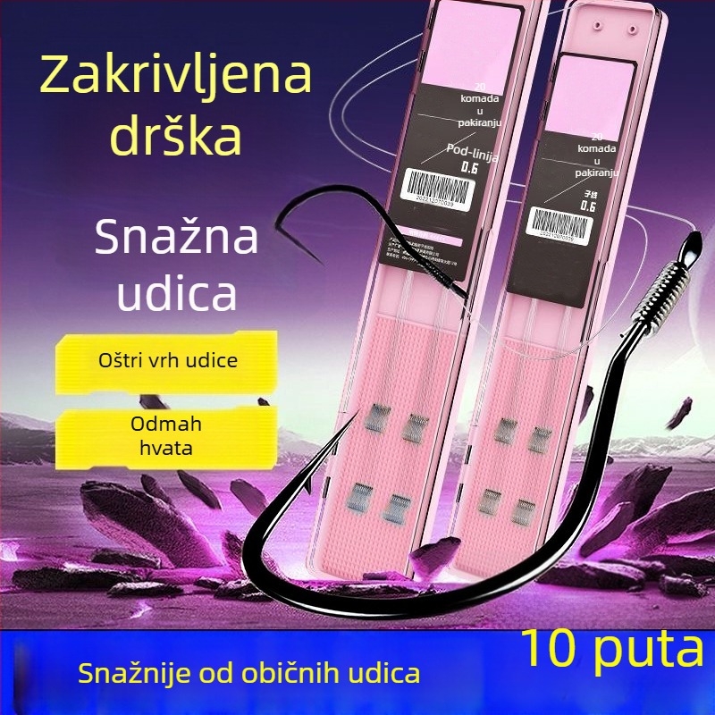 Finger King sleeve hook ribarska udica set, 500 komada, model nsh05454, broj udice 1234567