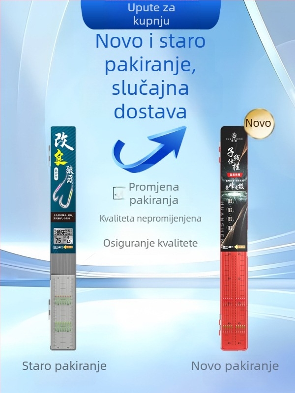 Dvostruka Wolf Tooth Sleeve Line udica — ultra tanka, visoke čvrstoće, za karasa, ribolov na jezeru