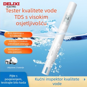 Delixi DLX-GM762 Prijenosni analizator kvalitete vode - raspon 0-9999 PPM, točnost ±2% F.S., napajanje 1.5V, razlučivost 1