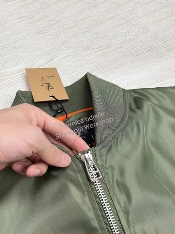 MA-1 bomber jakna s printom slova na leđima, unisex, street stil, izvezeno