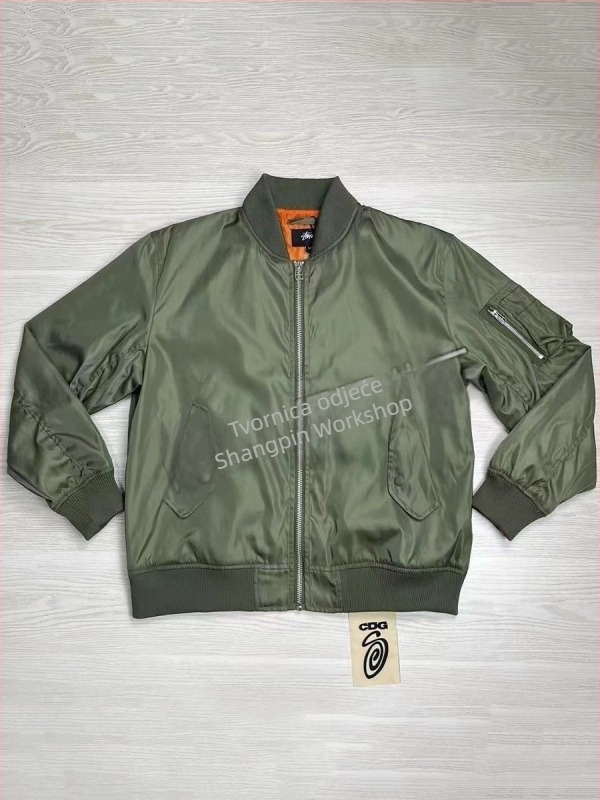 MA-1 bomber jakna s printom slova na leđima, unisex, street stil, izvezeno