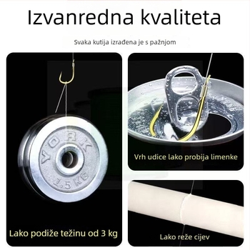 Set dvostrukih kuki s zlatnim premazom, gotovi, kukice s bodljama, oprema za ribolov