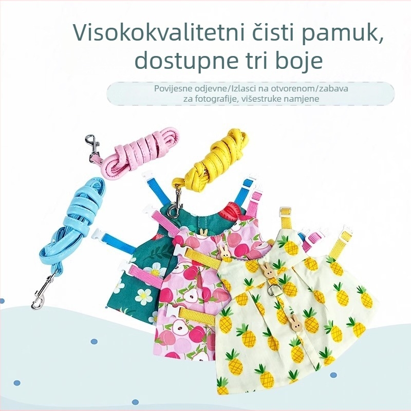 Odjeća i uzica za kućnog zeca – crtani stil, pamuk, Radish Valley, univerzalno