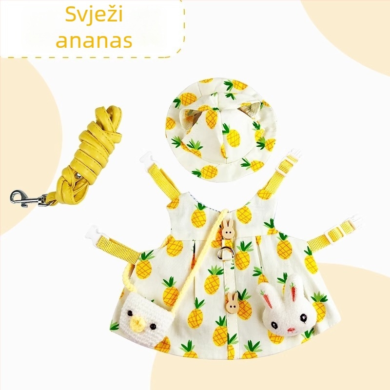 Odjeća i uzica za kućnog zeca – crtani stil, pamuk, Radish Valley, univerzalno