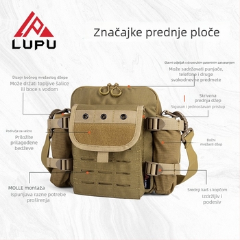 Vanjska crossbody torba od Oxford tkanine, vodootporna, Loop brend, unisex, pogodna za aktivnosti na otvorenom