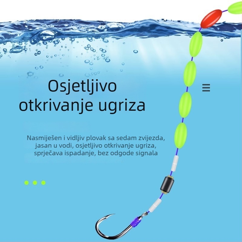 Set za ribolov linije s kukicama — tradicionalni ribolovni pribor, glavna linija uključena, za korištenje u rezervoaru (Materijal: Najlon; Duljina: Drugo; Mjesto lova: Rezervoar)