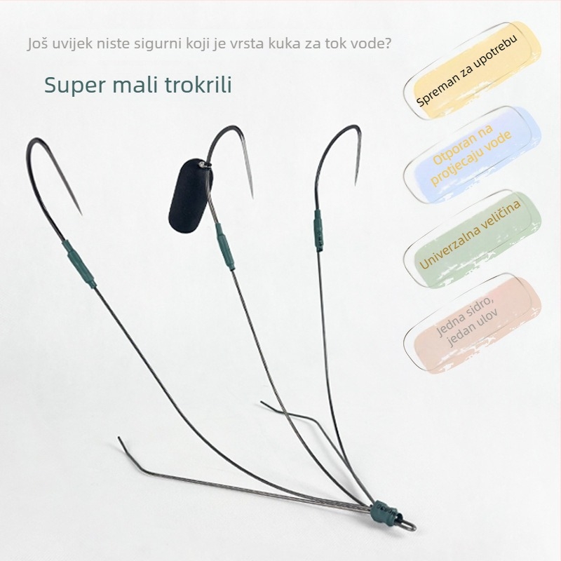Kuka za ribolov s vidljivom sidrom – bez nogu, trokutni dizajn za Crucian carp, Grass carp i Mandarin fish