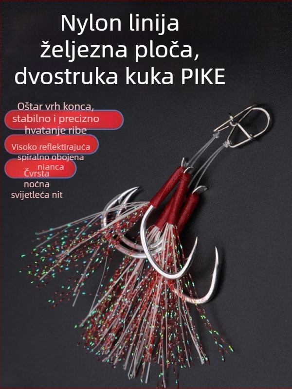 Kuka od željezne ploče za morski ribolov s broda, s bodljama (Brand: TWM)