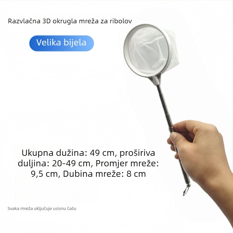 Proširujuća najlonska mreža za akvarij s plastičnim 3D okvirom