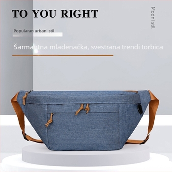 Denim torba preko ramena za sport – proširiva, sklopiva, ulični stil (Materijal: denim; Funkcije: proširiva, sklopiva; Stil: ulični; Kategorija: sport torba preko ramena)