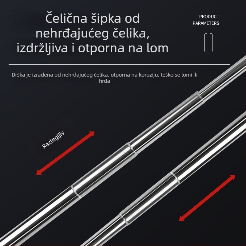 Nehrđajući čelik teleskopska ručna mreža za akvarij za male ukrasne ribice (guppy, betta) – 3D ručna izrada