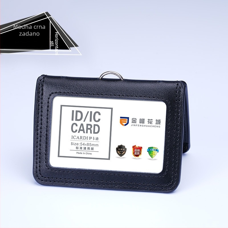 Držač kartica od prave kože s teleskopskim kaišem za identifikacijsku karticu/službenu karticu