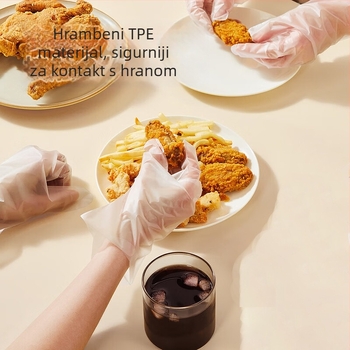 Jednokratne TPE rukavice, extra debele, otporne na prašinu, prozirne