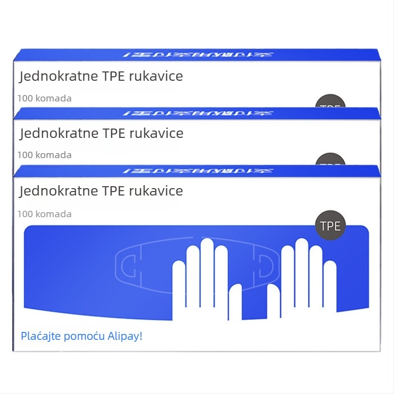 Jednokratne TPE rukavice, extra debele, otporne na prašinu, prozirne