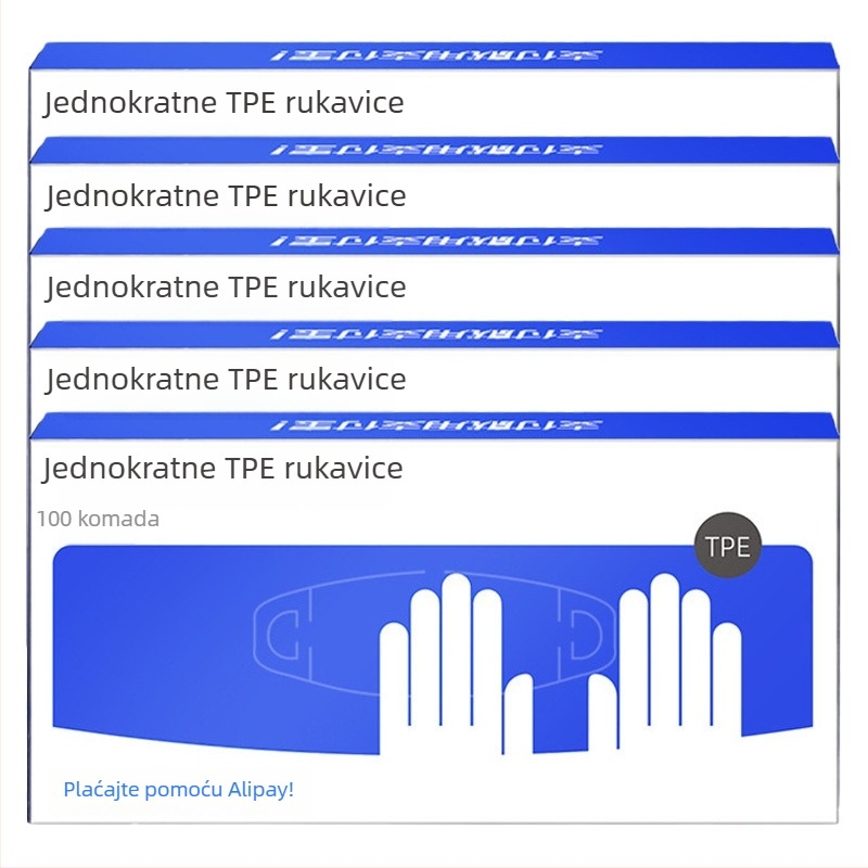 Jednokratne TPE rukavice, extra debele, otporne na prašinu, prozirne