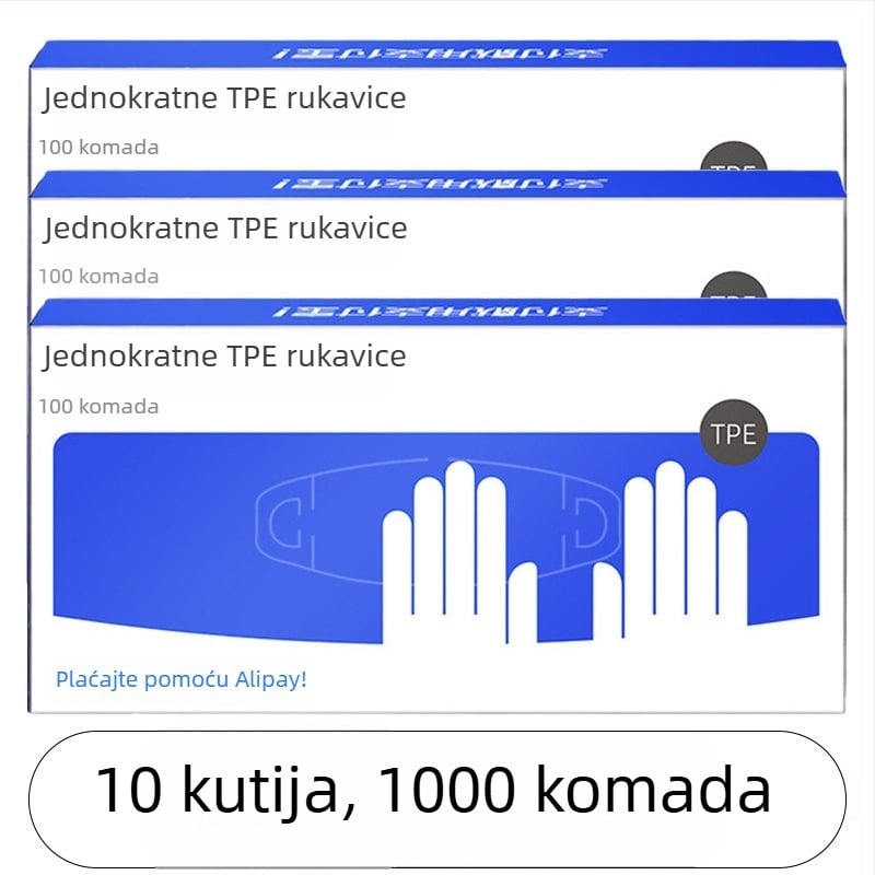 Jednokratne TPE rukavice, extra debele, otporne na prašinu, prozirne
