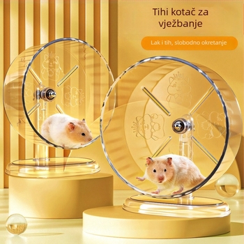 Trkaći kotačić za hrčke sa stalkom, tih PP materijal, za male kućne ljubimce