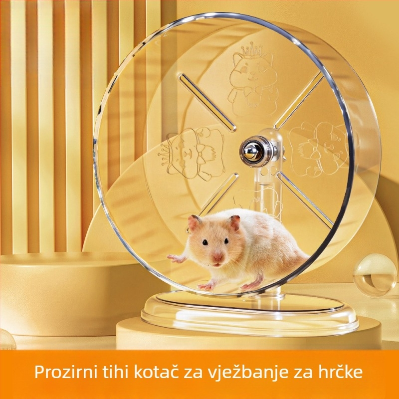 Trkaći kotačić za hrčke sa stalkom, tih PP materijal, za male kućne ljubimce