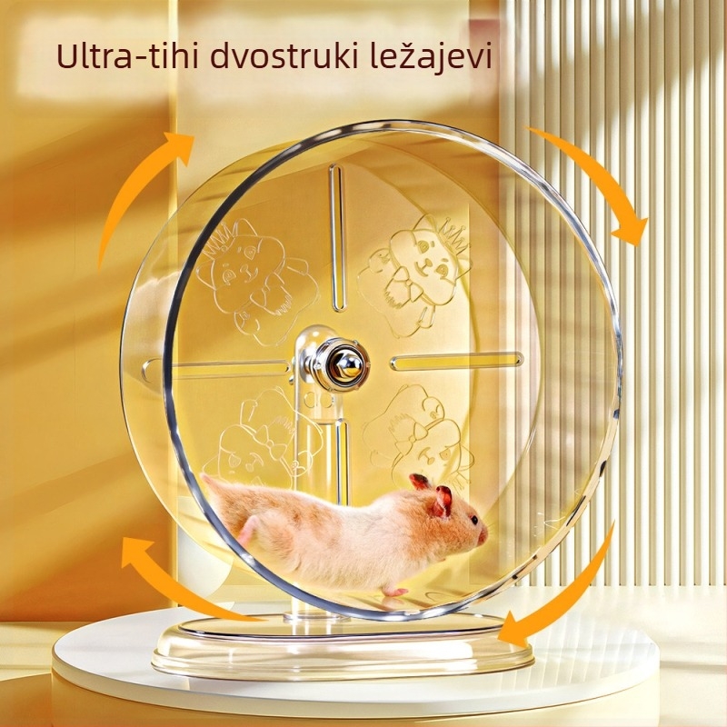 Trkaći kotačić za hrčke sa stalkom, tih PP materijal, za male kućne ljubimce