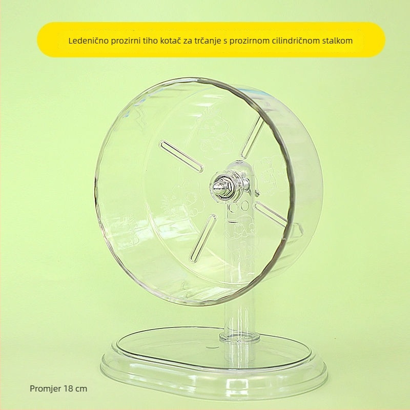 Trkaći kotačić za hrčke sa stalkom, tih PP materijal, za male kućne ljubimce