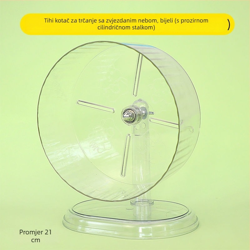 Trkaći kotačić za hrčke sa stalkom, tih PP materijal, za male kućne ljubimce