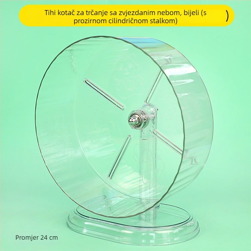 Trkaći kotačić za hrčke sa stalkom, tih PP materijal, za male kućne ljubimce