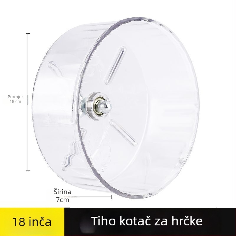 Trkaći kotačić za hrčke sa stalkom, tih PP materijal, za male kućne ljubimce