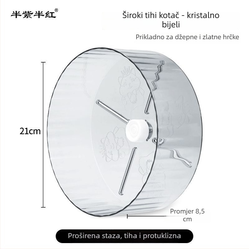 Trkaći kotačić za hrčke sa stalkom, tih PP materijal, za male kućne ljubimce