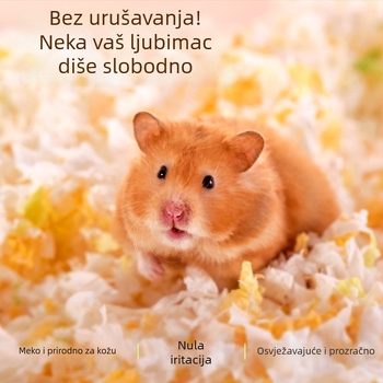 Podloga za hrčke od papirnate pamucne vlaknine, nisporasni drveni čips, zimsko grijanje i dekorativno stanište