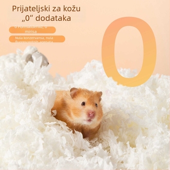 Podloga za hrčke od papirnate pamucne vlaknine, nisporasni drveni čips, zimsko grijanje i dekorativno stanište