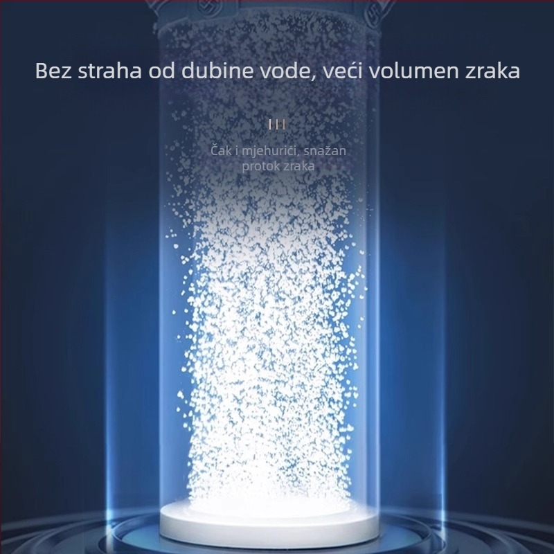 Pumpa za oksigenaciju akvarija, tiha, kompaktna, dvostruki izlaz, Songbao, 500 g