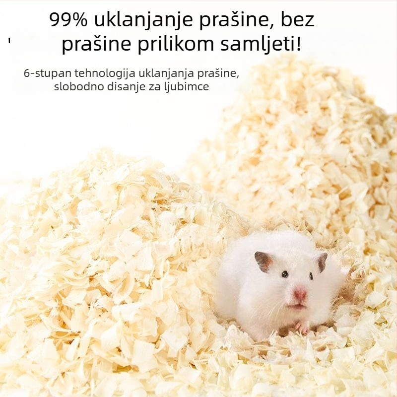 Posteljina od piljevine za male životinje i ptice; bez prašine, upijajuća, za sve sezone