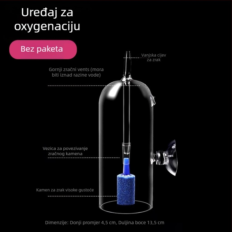 Pumpa za kisik u akvariju i difuzor s prozirnim staklom — Napajanje: priključeno na mrežu, Marka: Other, Uvoz: Ne
