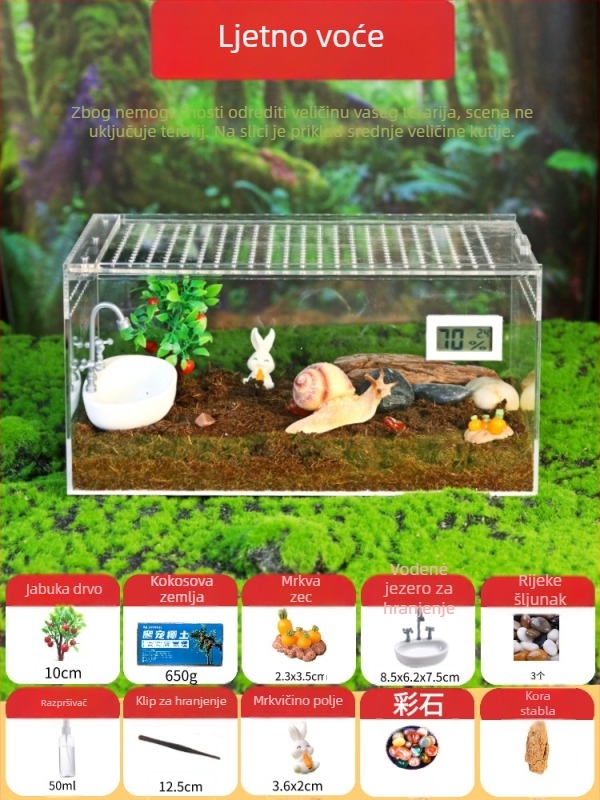 Plastični habitat za male životinje s debelim prozirnim izolacijom — kutija za uzgoj