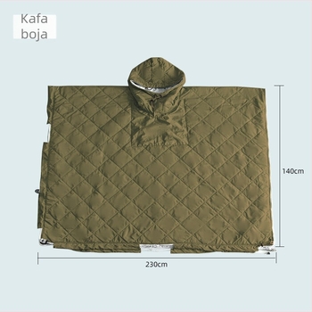 Nosivi kapuljača-spavaća vreća za kampiranje, odrasla osoba, podstava od shaping cotton, tkanina Chunya spinning, konstrukcija tipa omotnice, težina 1,2 kg, marka Wild Wolf E