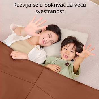 Dječja vreća za spavanje za sve sezone, omotački stil, punilo od imitacije svile i pamuka, materijal proljetni pongee, težina 2600 g