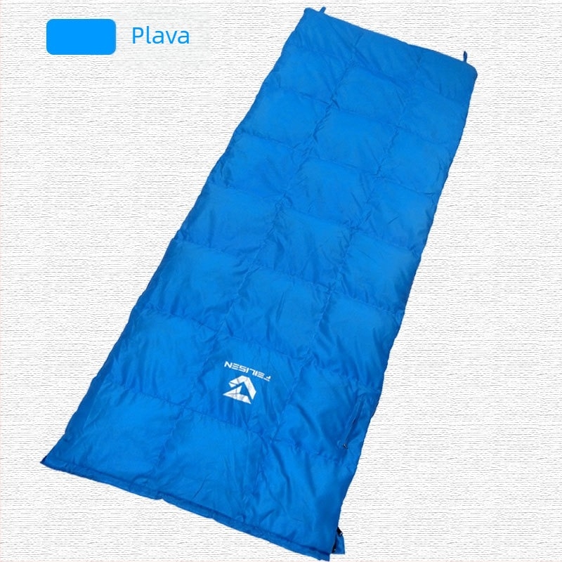 Vanjski vreća za spavanje s guščjim perjem, u obliku omotnice, ultralagana, 800 g, najlonska tkanina, poliester podstava