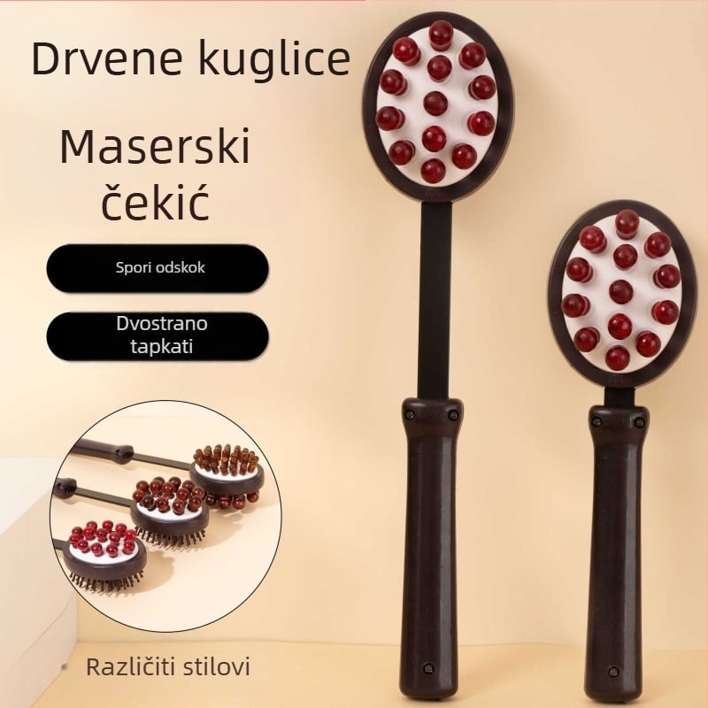 Ručni dvostrani masažni čekić za zdravlje i fitness; plastično kućište, 210 g, dizajn obiteljskog tipa, prilagodljivo