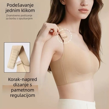 Sutien s punim košaricama za veliki bust – bez šavova, lift-up, najlon, ultra-tanke oblikovane košarice, straga četiri reda kukica, fiksne dvostruke naramenice