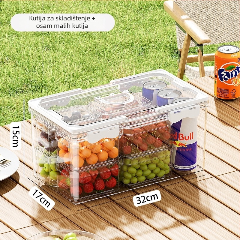 Prijenosna kutija za hranu – skladištenje i očuvanje svježine (Materijal: plastika za hranu; Značajke: prijenosno, skladištenje, očuvanje svježine)