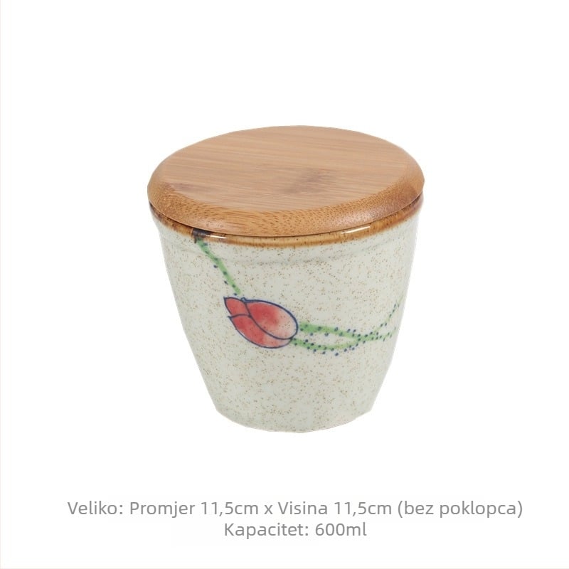 Keramički set posuda za začine s reljefnim dizajnom i poklopcima, japanskog stila, za sol i papar