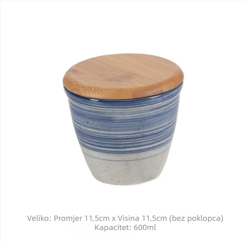 Keramički set posuda za začine s reljefnim dizajnom i poklopcima, japanskog stila, za sol i papar