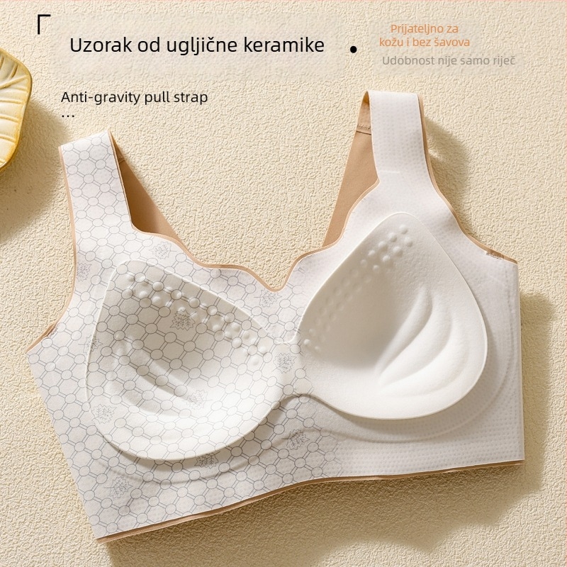 Bešiv grudnjak s potpuno fiksnim košaricama, uspravna podrška, otvorena leđa, najlon/poliamid