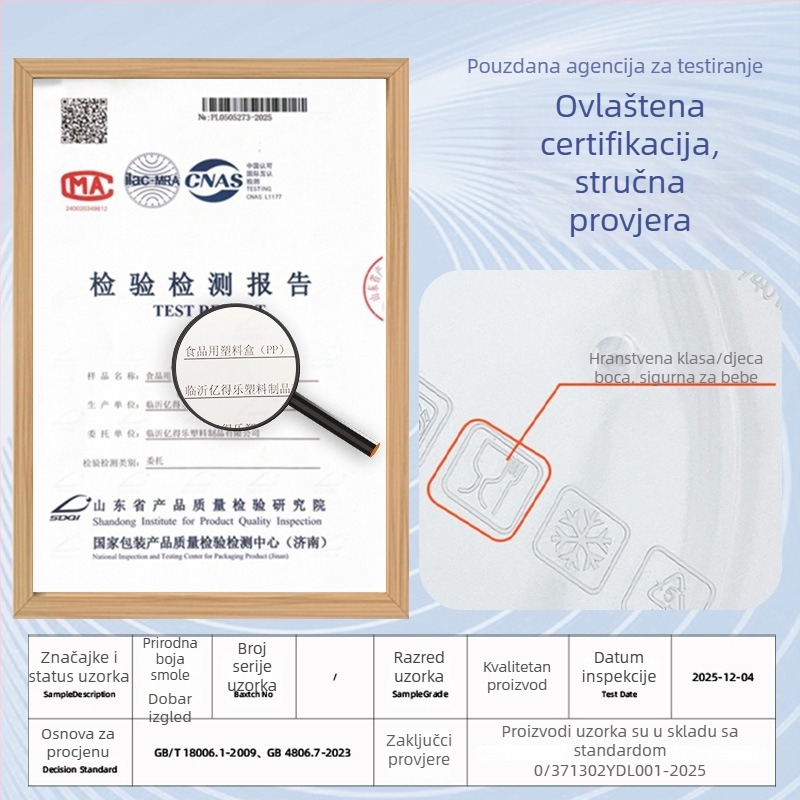 Kružna kutija za čuvanje hrane, od plastike za hranu, s poklopcem, Yidelle