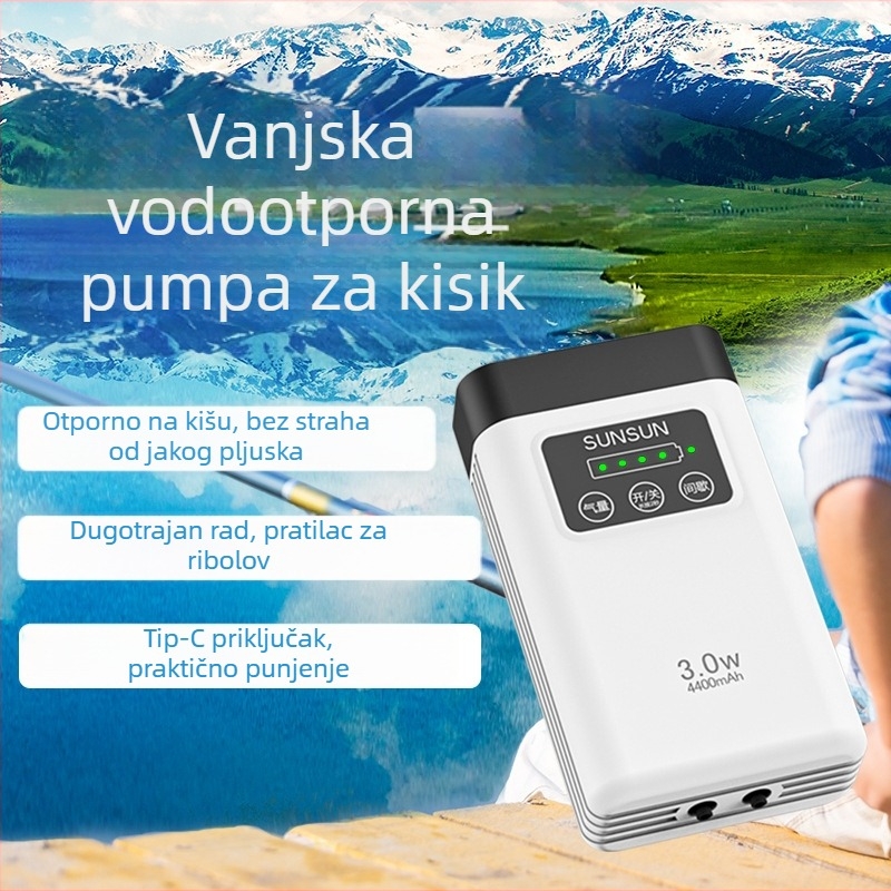 DC napajana pumpa zraka za akvarij CP serije, velika kapaciteta, podesivi protok zraka, težina 1 kg, buka 45 dB, marka Jialu